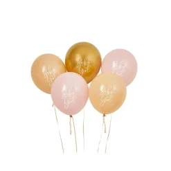 Baby Balloner Lyserød/Guld