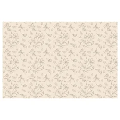 Blomster Engangsdug Beige