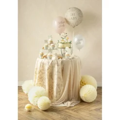 Blomster Engangsdug Beige