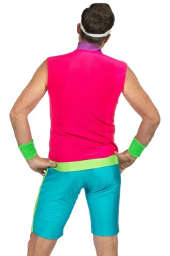 80'er Aerobic Sæt Kostume Neon