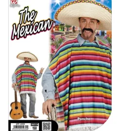Farverig Poncho
