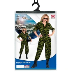 Fighter Pilot Kostume Mørkegrøn