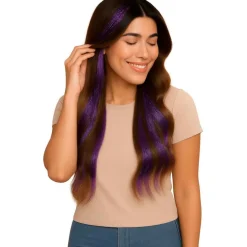 Glimmer Hår Extensions Lilla