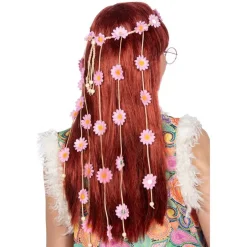 Hippie Solsikke Hårblomster Lyserød
