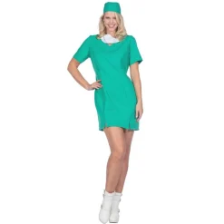 Kirurg Kjole Kostume Grøn