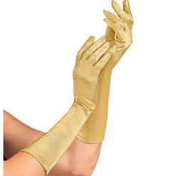 Lange Satinhandsker Guld