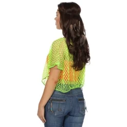 Neongrøn Netbluse