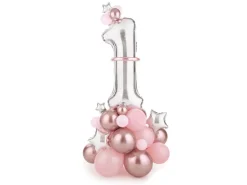 1 År Ballonfigur Lyserød