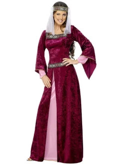 Rød Lady Marion Kostume