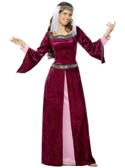 Rød Lady Marion Kostume