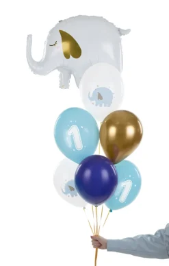 1 Års Ballon Mix Lyseblå