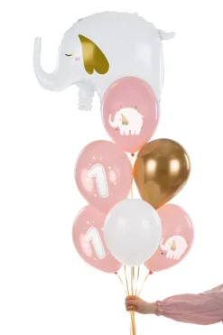 1 Års Fødselsdag Ballon Mix Lyserød