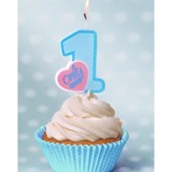 1 Års Fødselsdags Lys Lyseblå