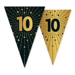 10 Års Golden Celebrations Vimpelguirlande