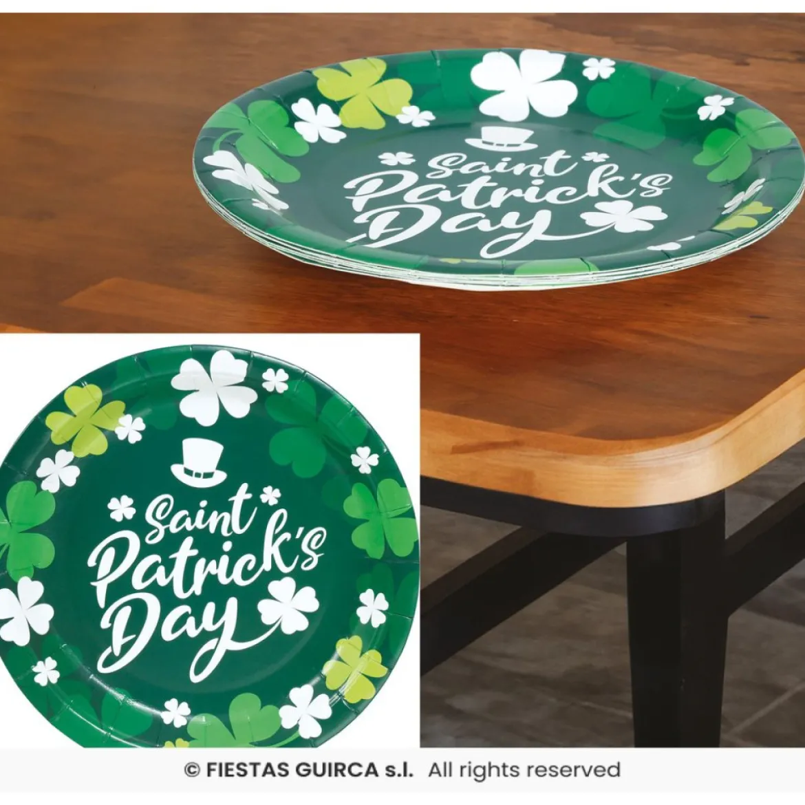 Saint Patrick's Day Paptallerkener