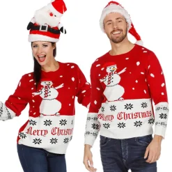 Snemand Julesweater Rød