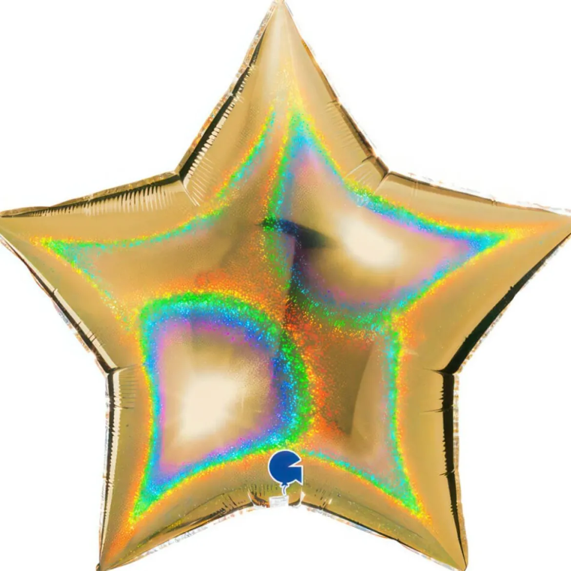 Stjerne Folieballon Holografisk Guld