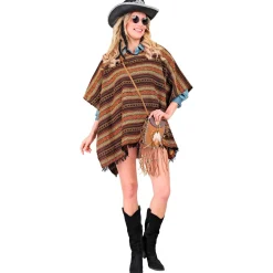 Vendbar Stribet Poncho